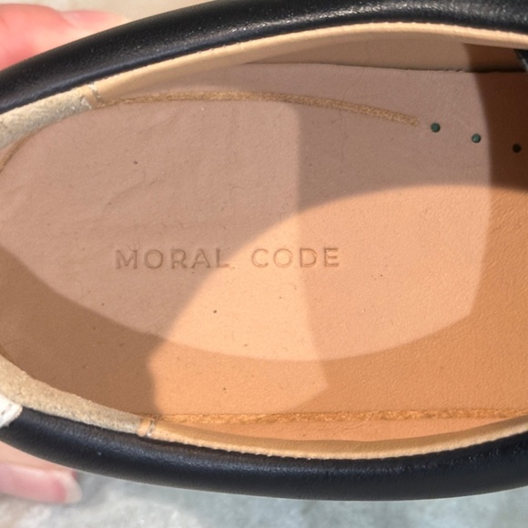 Men’s MORAL CODE Kai Men’s black leather sneakers- Size 8.5 - Picture 10 of 14